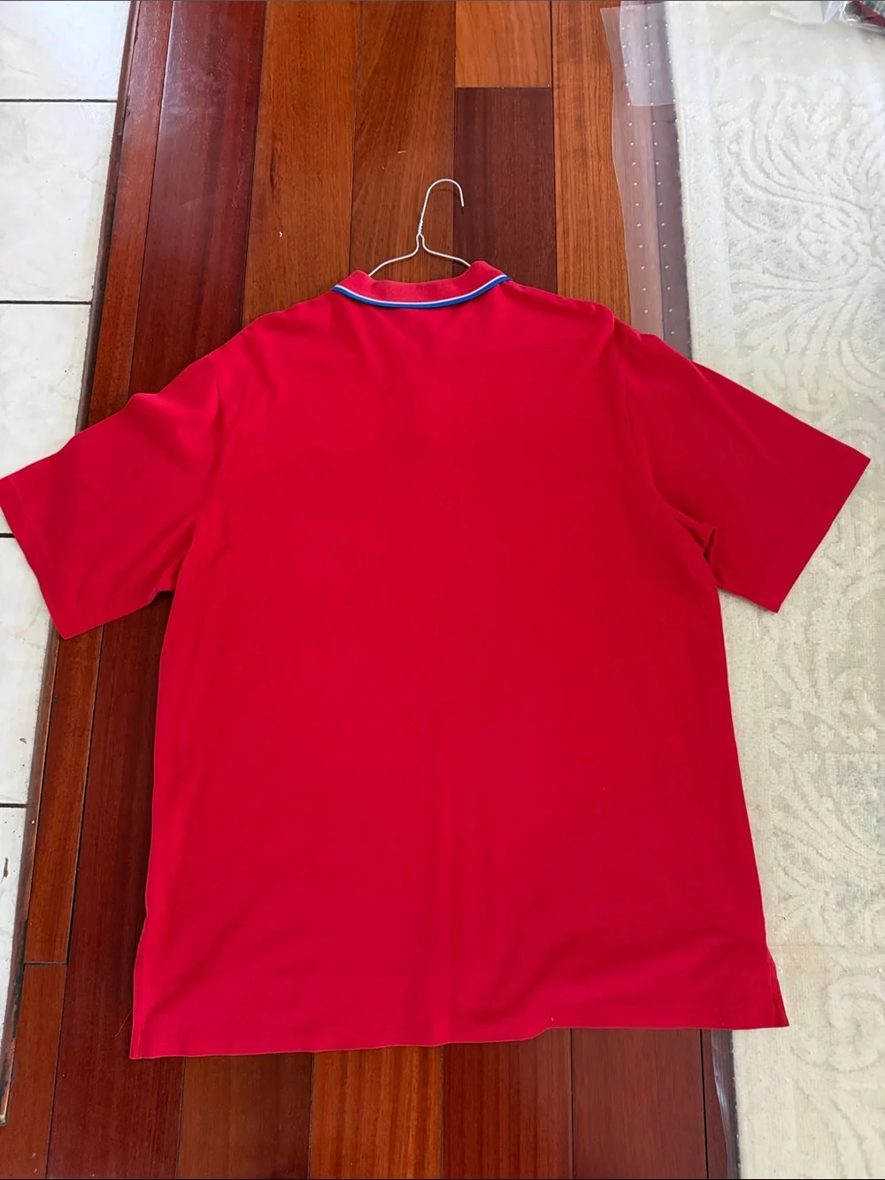 Ralph Lauren Red Polo with Blue Embroidered Pony